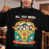 The B-Beatles All You Need Is Love T-Shirt Unisex for Men FAN Vintage Graphic Cotton Tee Streetwear Casual Music Gift Band Merch