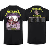 2026 Metallica Band M72 World Tour Budapest T-shirt Men and Women 100%Cotton Y2K Clothing Fashion Round Neck Short Sleeved Tee