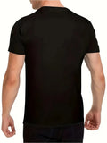 Summer Men's Black Short Sleeve T-shirt with Bohemian Rhapsody Band Portrait Print Casual Round Neck Breathable Rock Music Tee