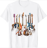 Guitars Guitarists Gift T-shirt Music Lovers Rock Custom Printed Graphic T Shirt Unisex Summer Women Clothing Tees O-neck Tshirt