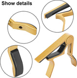 Pieces Guitar Capos - Universal Capos - Guitar Capo Clamps - Aluminum Metal - Suitable for acoustic and classical electric guitars, bass, banjo, violin, mandolin, ukulele, all types of lightweight string instruments - Black, Red, Silver, Gold