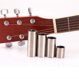 4Pcs Guitar Slide Set, Stainless Steel Cylinder Tube Electric Guitar Slide Tone Bar Accessory Lap Steel Guitar Short Guitar Slide