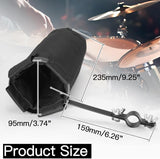 Biaungdo Drum Stick Holder for Drum Set, Removable Nylon Drumstick Bag Holder with Clamp-On Lockable Aluminum Clamp for Drumsticks Mallets, Up to 10 Pairs of Sticks