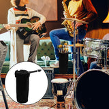 Biaungdo Drum Stick Holder for Drum Set, Removable Nylon Drumstick Bag Holder with Clamp-On Lockable Aluminum Clamp for Drumsticks Mallets, Up to 10 Pairs of Sticks