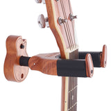 Guitar Wall Mount,Auto Lock Guitar Wall Hanger Guitar Holder Hard Wood Base in Guitar Shape Guitar Hook for for Acoustic,Electric