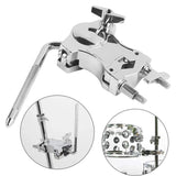 Drum Set Tom Clamp Extension Clip Adjustable Anti-Slip For Drum Kit Expansion