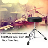 Adjustable Height Drum Throne Sturdy Stool For Jazz Drums Universal Use All Ages