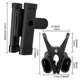 Drum Sticks Case Aluminum Alloy Clip Drum Stick Bag Stand Anti-slip Rubber Pad