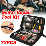 72 Piece of Set Guitar Repair Tool Kit For Guitar Maintenance Portable Practical