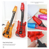 Guitar Foil Balloon Air Fill Rock and Roll Music Party Wedding Birthday Decoration - Blue