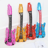 Guitar Foil Balloon Air Fill Rock and Roll Music Party Wedding Birthday Decoration - Blue