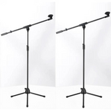Stage Stands Tripod Mic Stand with Boom 2-Pack
