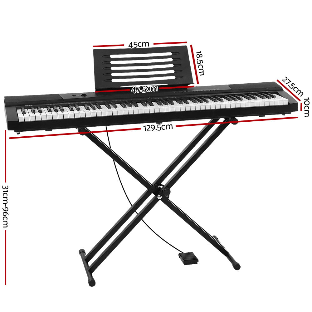 Alpha 88 Keys Electronic Piano Keyboard Electric Holder Music Stand To –  MusicDealz